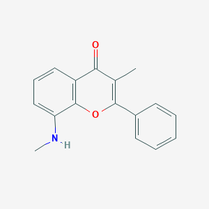 molecular formula C17H15NO2 B123449 3-Methyl-8-(methylamino)-2-phenylchromen-4-one CAS No. 152737-80-9