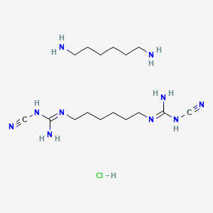 2-[6-[[amino-(cyanoamino)methylidene]amino]hexyl]-1-cyanoguanidine;hexane-1,6-diamine;hydrochloride