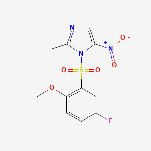 1-(5-fluoro-2-methoxybenzenesulfonyl)-2-methyl-5-nitro-1H-imidazole