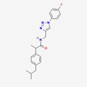 N-{[1-(4-fluorophenyl)-1H-1,2,3-triazol-4-yl]methyl}-2-[4-(2-methylpropyl)phenyl]propanamide