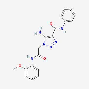 5-amino-1-{2-[(2-methoxyphenyl)amino]-2-oxoethyl}-N-phenyl-1H-1,2,3-triazole-4-carboxamide