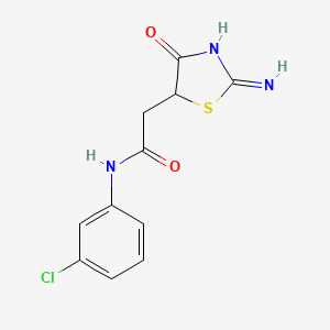 N-(3-chlorophenyl)-2-(2-imino-4-oxo-1,3-thiazolidin-5-yl)acetamide