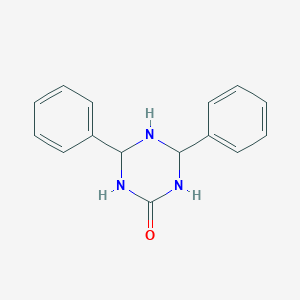 molecular formula C15H15N3O B12344978 4,6-Diphenyl-1,3,5-triazinan-2-one 