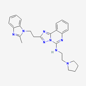 2-[2-(2-methyl-1H-1,3-benzodiazol-1-yl)ethyl]-N-[2-(pyrrolidin-1-yl)ethyl]-[1,2,4]triazolo[1,5-c]quinazolin-5-amine