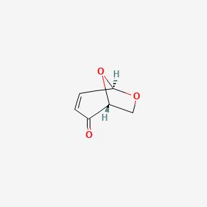 molecular formula C6H6O3 B1234500 异左旋葡萄糖烯酮 