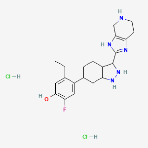 5-ethyl-2-fluoro-4-[3-(4,5,6,7-tetrahydro-3H-imidazo[4,5-c]pyridin-2-yl)-2,3,3a,4,5,6,7,7a-octahydro-1H-indazol-6-yl]phenol;dihydrochloride