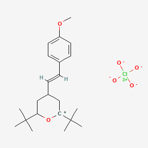 2,6-di-tert-butyl-4-[(E)-2-(4-methoxyphenyl)ethenyl]-2H-pyran-2-ylium perchlorate