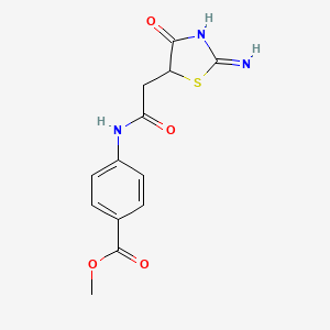 Methyl 4-[2-(2-imino-4-oxo-1,3-thiazolidin-5-YL)acetamido]benzoate