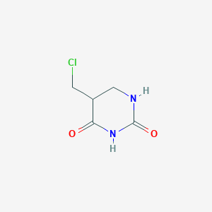 molecular formula C5H7ClN2O2 B12345108 5-(Chloromethyl)-1,3-diazinane-2,4-dione 