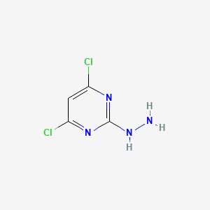 molecular formula C4H4Cl2N4 B12345119 4,6-Dichloro-2-hydrazinylpyrimidine CAS No. 887592-69-0