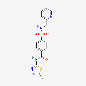 N-(5-methyl-1,3,4-thiadiazol-2-yl)-4-(N-(pyridin-2-ylmethyl)sulfamoyl)benzamide