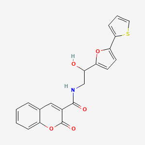 N-{2-hydroxy-2-[5-(thiophen-2-yl)furan-2-yl]ethyl}-2-oxo-2H-chromene-3-carboxamide