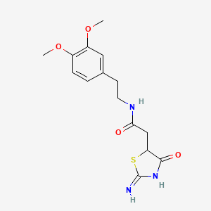 N-[2-(3,4-dimethoxyphenyl)ethyl]-2-(2-imino-4-oxo-1,3-thiazolidin-5-yl)acetamide