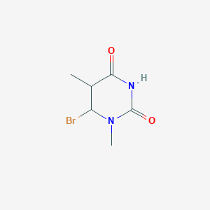 molecular formula C6H9BrN2O2 B12345163 6-Bromo-1,5-dimethyl-1,3-diazinane-2,4-dione 