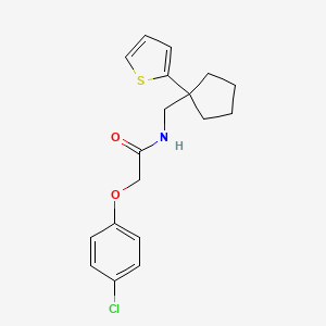 2-(4-chlorophenoxy)-N-{[1-(thiophen-2-yl)cyclopentyl]methyl}acetamide