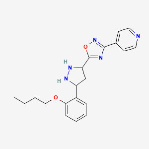 5-[5-(2-Butoxyphenyl)pyrazolidin-3-yl]-3-pyridin-4-yl-1,2,4-oxadiazole