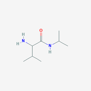 molecular formula C8H18N2O B12345174 2-Amino-N-isopropyl-3-methylbutanamide 