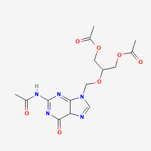 [2-[(2-acetamido-6-oxo-5H-purin-9-yl)methoxy]-3-acetyloxypropyl] acetate