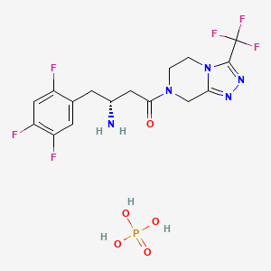 molecular formula C16H18F6N5O5P B1234520 Sitagliptin phosphate CAS No. 654671-78-0