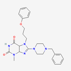 8-(4-benzylpiperazin-1-yl)-3-methyl-7-(3-phenoxypropyl)-2,3,6,7-tetrahydro-1H-purine-2,6-dione