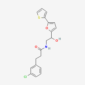 3-(3-chlorophenyl)-N-{2-hydroxy-2-[5-(thiophen-2-yl)furan-2-yl]ethyl}propanamide