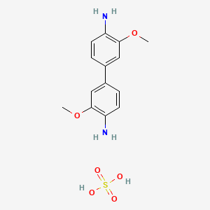 molecular formula C14H18N2O6S B1234522 Dianisidine sulfate CAS No. 56436-30-7