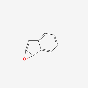 molecular formula C9H6O B1234523 1aH-indeno[1,2-b]oxirene CAS No. 5796-50-9