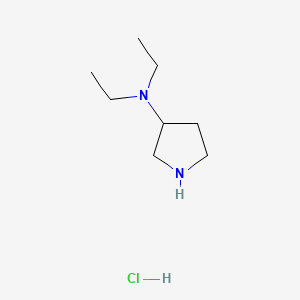 molecular formula C8H19ClN2 B12345246 N,N-diethylpyrrolidin-3-amine;hydrochloride CAS No. 20984-82-1