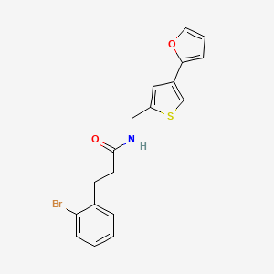 3-(2-bromophenyl)-N-{[4-(furan-2-yl)thiophen-2-yl]methyl}propanamide