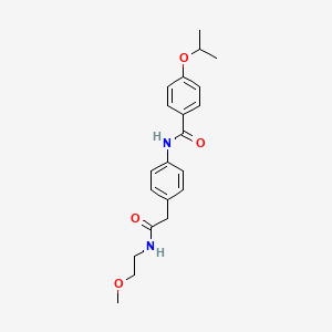 4-isopropoxy-N-(4-(2-((2-methoxyethyl)amino)-2-oxoethyl)phenyl)benzamide