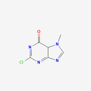 molecular formula C6H5ClN4O B12345297 2-chloro-7-methyl-5H-purin-6-one 