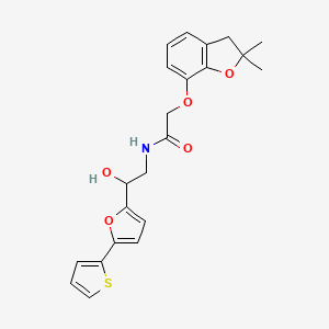 2-[(2,2-dimethyl-2,3-dihydro-1-benzofuran-7-yl)oxy]-N-{2-hydroxy-2-[5-(thiophen-2-yl)furan-2-yl]ethyl}acetamide