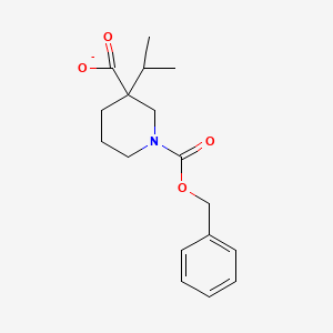 1,3-Piperidinedicarboxylic acid, 3-(1-methylethyl)-, 1-(phenylmethyl) ester