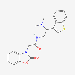 N-[2-(1-benzothiophen-3-yl)-2-(dimethylamino)ethyl]-2-(2-oxo-2,3-dihydro-1,3-benzoxazol-3-yl)acetamide