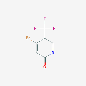 molecular formula C6H3BrF3NO B12345327 4-bromo-3-(trifluoromethyl)-3H-pyridin-6-one 