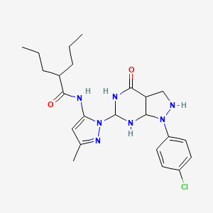 N-{1-[1-(4-chlorophenyl)-4-oxo-1H,4H,5H-pyrazolo[3,4-d]pyrimidin-6-yl]-3-methyl-1H-pyrazol-5-yl}-2-propylpentanamide