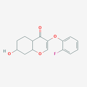 3-(2-Fluorophenoxy)-7-hydroxy-4a,5,6,7,8,8a-hexahydrochromen-4-one