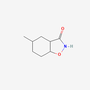 molecular formula C8H13NO2 B12345339 5-Methyl-3a,4,5,6,7,7a-hexahydro-1,2-benzoxazol-3-one 