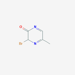 molecular formula C5H5BrN2O B12345346 2-bromo-6-methyl-2H-pyrazin-3-one 