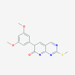 molecular formula C16H15N3O3S B12345349 6-(3,5-dimethoxyphenyl)-2-methylsulfanyl-6H-pyrido[2,3-d]pyrimidin-7-one 