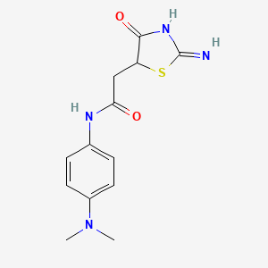 N-[4-(dimethylamino)phenyl]-2-(2-imino-4-oxo-1,3-thiazolidin-5-yl)acetamide