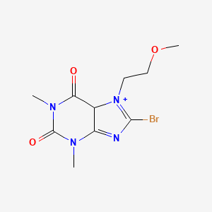 8-bromo-7-(2-methoxyethyl)-1,3-dimethyl-5H-purin-7-ium-2,6-dione