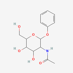 molecular formula C14H19NO6 B12345375 N-[4,5-dihydroxy-6-(hydroxymethyl)-2-phenoxyoxan-3-yl]acetamide 