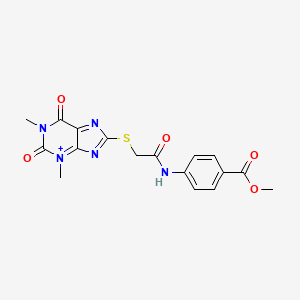 methyl 4-{2-[(1,3-dimethyl-2,6-dioxo-2,3,6,7-tetrahydro-1H-purin-8-yl)sulfanyl]acetamido}benzoate