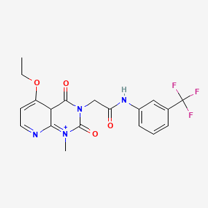 molecular formula C19H18F3N4O4+ B12345398 2-{5-ethoxy-1-methyl-2,4-dioxo-1H,2H,3H,4H-pyrido[2,3-d]pyrimidin-3-yl}-N-[3-(trifluoromethyl)phenyl]acetamide 