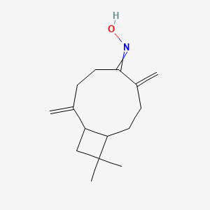 molecular formula C15H23NO B1234541 11,11-Dimethyl-4,8-dimethylene-5-bicyclo[7.2.0]undecanone oxime 