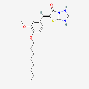 molecular formula C20H29N3O3S B12345414 (5Z)-5-{[3-methoxy-4-(octyloxy)phenyl]methylidene}-5H,6H-[1,2,4]triazolo[3,2-b][1,3]thiazol-6-one 