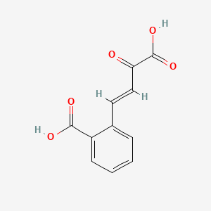 molecular formula C11H8O5 B1234545 反式-2-羧基苄叉丙酮酸 CAS No. 85896-59-9
