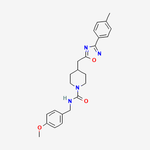 N-[(4-methoxyphenyl)methyl]-4-{[3-(4-methylphenyl)-1,2,4-oxadiazol-5-yl]methyl}piperidine-1-carboxamide