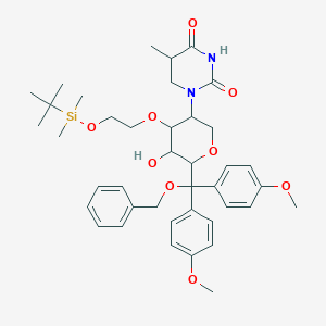 1-[6-[Bis(4-methoxyphenyl)-phenylmethoxymethyl]-4-[2-[tert-butyl(dimethyl)silyl]oxyethoxy]-5-hydroxyoxan-3-yl]-5-methyl-1,3-diazinane-2,4-dione